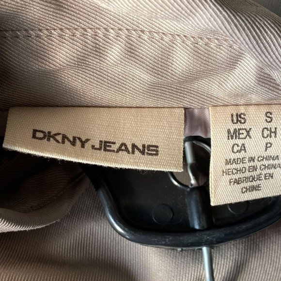 DKNY Stone Taupe Trench Coat - Picture 6 of 7